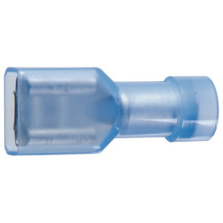 Connettore femmina a clip 6,3 mm isolato blu, confezione da 10 000108--EURO PIECESBATEAUX.COM