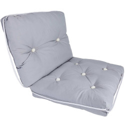 Cuscino doppio per pozzetto in kapok grigio chiaro 90700155 PIECESBATEAUX.COM