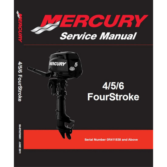 Manuale di servizio MERCURY 4, 5 e 6Cv 4-Tempi 879276001 PIECESBATEAUX.COM