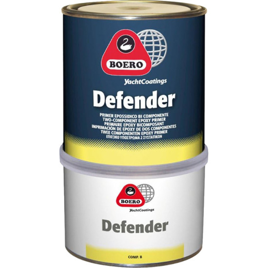 Kit di vernice di fondo grigia bicomponente BOERO DEFENDER 2,5 L 8200192--VDM PIECESBATEAUX.COM