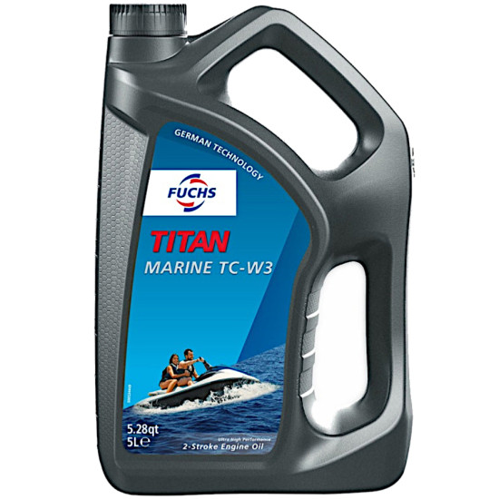 Olio FUCHS Titan Marine TC-W3 per fuoribordo 2-Tempi (5L) FU-602-697-738 PIECESBATEAUX.COM