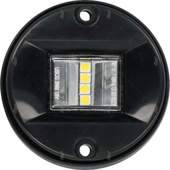 Fanale di poppa bianco 135° LED nero ø76mm 43250785 PIECESBATEAUX.COM
