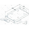 Supporto per sedile girevole 254x127 tubo 73 mm con guida 90700290 PIECESBATEAUX.COM