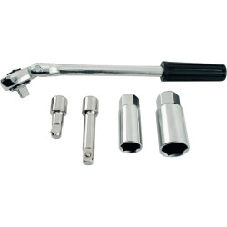 Llave de bujías de carraca de 16 y 21 mm con extensiones 001007--EURO PIECESBATEAUX.COM