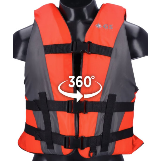 Junior 50N Life Jacket for Water Sports Red 90250531 PIECESBATEAUX.COM