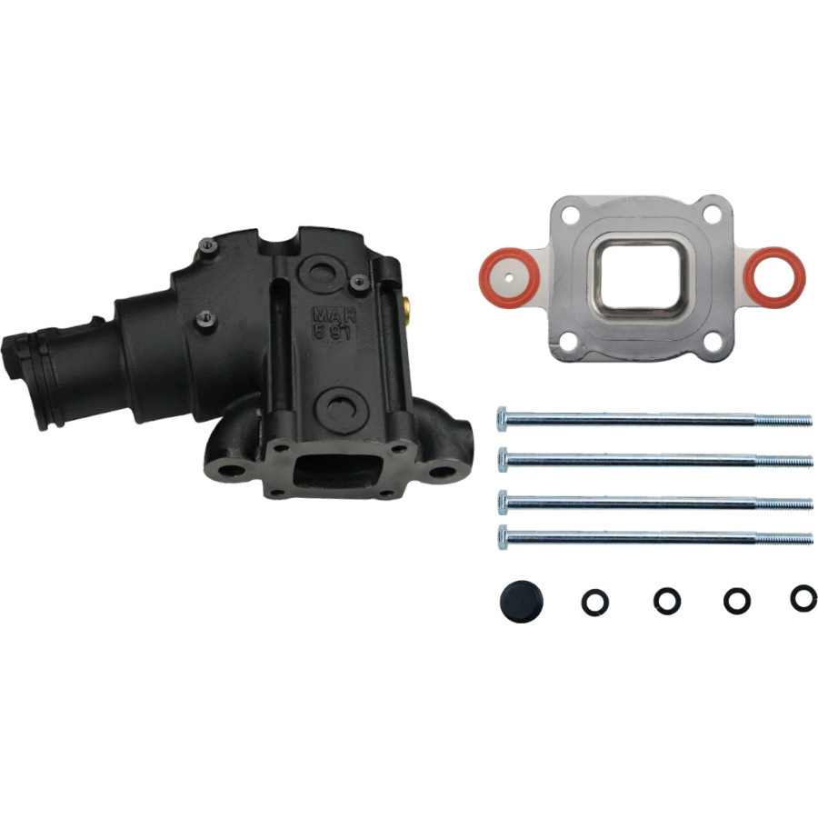 Codo de escape MERCRUISER 14° 4.3L a 6.2L Junta seca MAR591 PIECESBATEAUX.COM