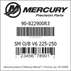 Manuel de service MERCURY 225/250 3.0 EFI 2Temps 822900R3 PIECESBATEAUX.COM