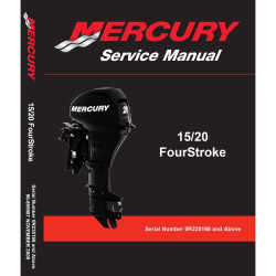 Manuel de Service MERCURY 15/20Cv 4Temps Carbu base TOHASTU 899987 PIECESBATEAUX.COM