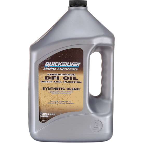 Huile Hors-Bord 2 Temps QUICKSILVER pour Injection Direct DFI et OPTIMAX (4L) 858037QB1 PIECESBATEAUX.COM