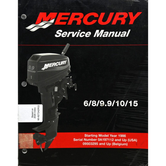 Manuel de service MERCURY 6 à 15CV 2Temps 827242R02 PIECESBATEAUX.COM