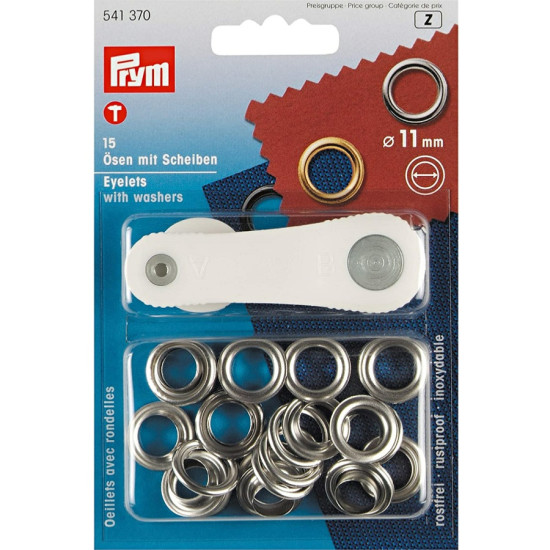 Kit de 15 ojales de plata de 11 mm de diámetro + herramienta 28000271--541370 PIECESBATEAUX.COM
