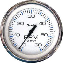 Cuentarrevoluciones 0-6000 rpm FARIA Chesapeake SS blanco FA33807 PIECESBATEAUX.COM