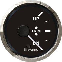 Indicador de trimado MERCRUISER VOLVO 52 mm Negro WEM110925 PIECESBATEAUX.COM