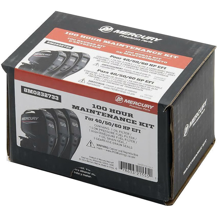 Kit 100h MERCURY 40, 50, 60Cv 4Temps EFI 8M0232733 PIECESBATEAUX.COM