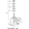 Soporte motor YANMAR 1GM y 1GM10 (50 SH) 128170-08340 PIECESBATEAUX.COM