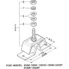 Soporte para motores YANMAR 2GM, 3GM, 2YM, 3YM, 3HM, 3JH (60 SH) GS38108 PIECESBATEAUX.COM