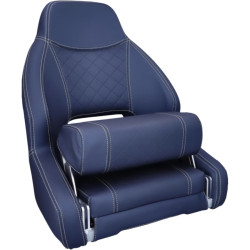 Asiento de piloto de lujo con refuerzo azul 90700461 PIECESBATEAUX.COM