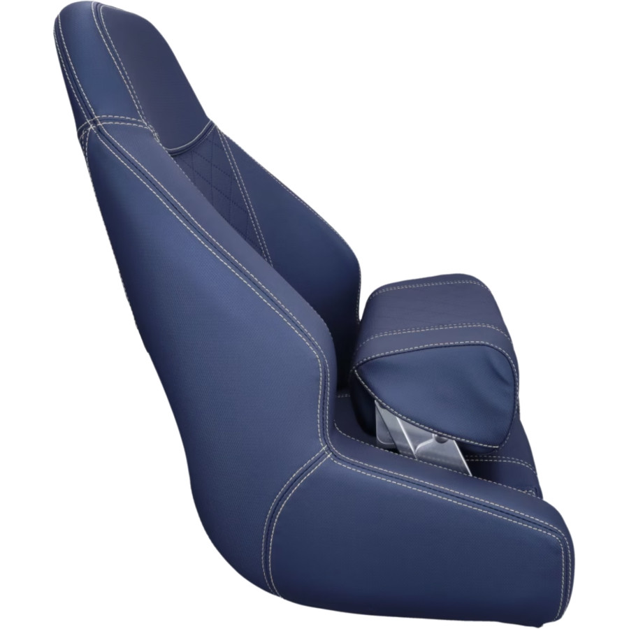 Asiento de piloto de lujo con refuerzo azul 90700461 PIECESBATEAUX.COM