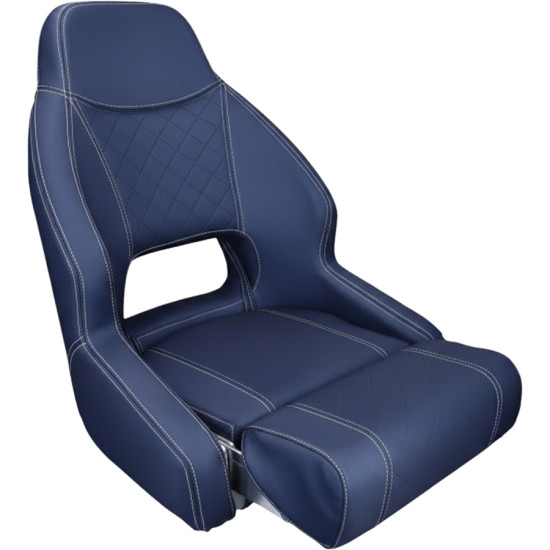 Asiento de piloto de lujo con refuerzo azul 90700461 PIECESBATEAUX.COM