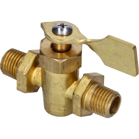Vanne Carburant 1/4 NPT Male Male laiton 44250720 PIECESBATEAUX.COM