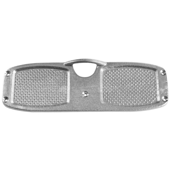 Aluminum gray transom protection plate 23400226 PIECESBATEAUX.COM