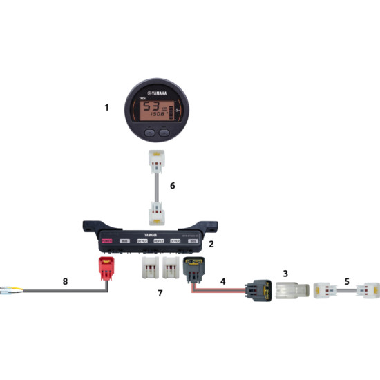 Kit di montaggio YAMAHA con contagiri Command-Link 6YR-762G0-82-00 PIECESBATEAUX.COM