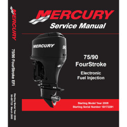 Manuale di servizio MERCURY 75, 80, 90, 100 EFI (prima del 2006) 897725 PIECESBATEAUX.COM