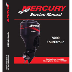 Manuale di servizio MERCURY 75 e 90CV 4-Tempi Carbu 858895R02 PIECESBATEAUX.COM