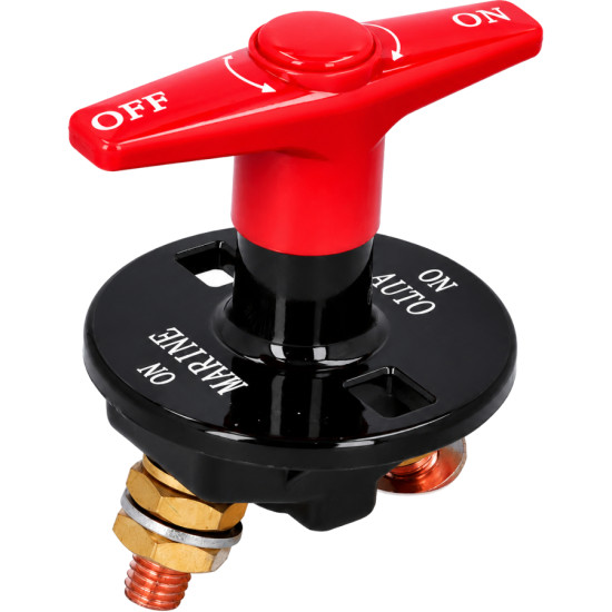 Tagliabatteria unipolare 300A con maniglia rossa 09120864 PIECESBATEAUX.COM