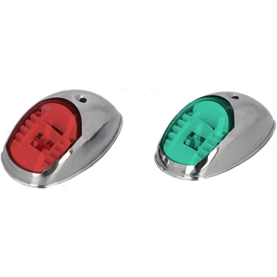 Set di 2 luci di navigazione a LED cromate 43250783 PIECESBATEAUX.COM