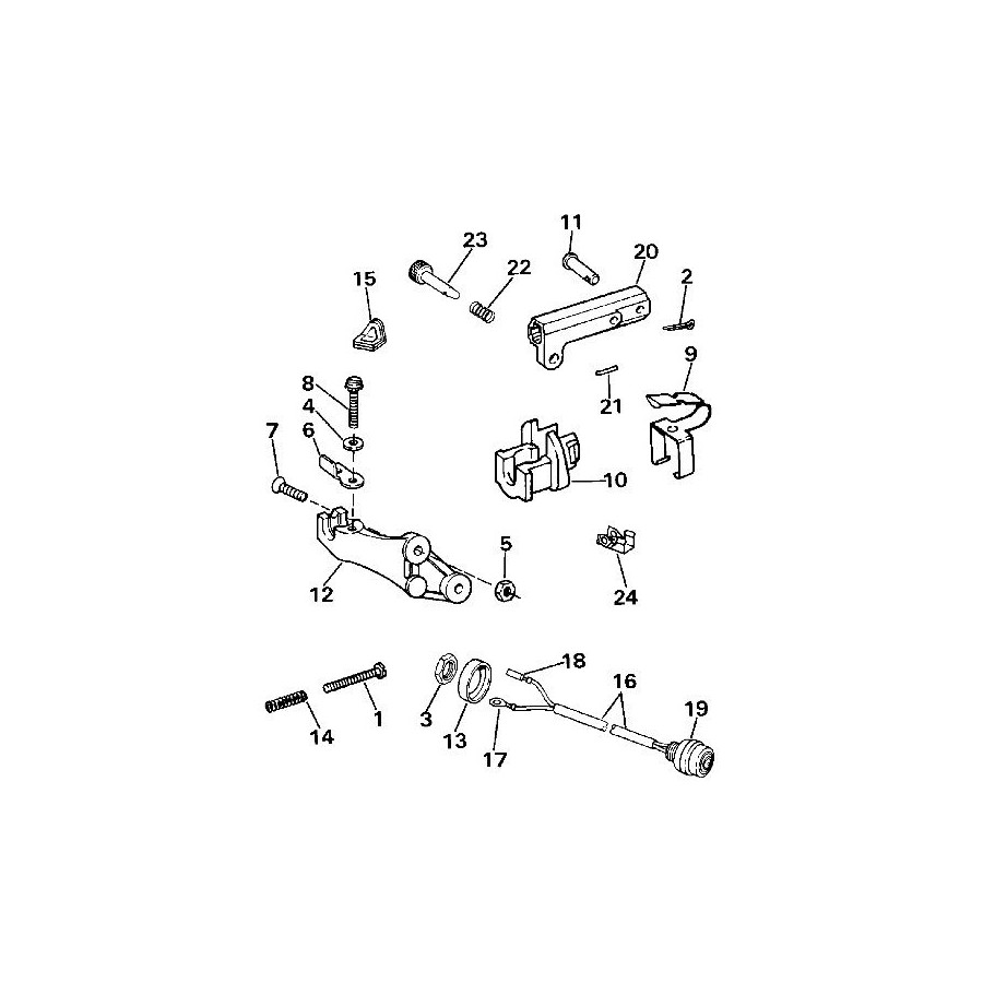 Kit de control remoto JOHNSON EVINRUDE 9.9 y 15 CV (1982-1992) 398032 PIECESBATEAUX.COM