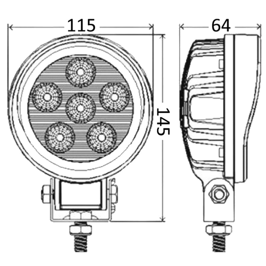 6x3W LED deck floodlight 65100474--GS10242 PIECESBATEAUX.COM