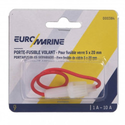 Portafusibles para fusible de vidrio 5x20 000384--EURO PIECESBATEAUX.COM
