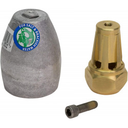Kit dado elica + anodo alluminio estremità asse MERCRUISER BRAVO 809666A02 PIECESBATEAUX.COM
