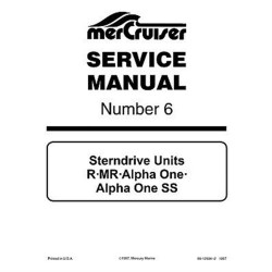 Manuale di servizio MERCRUISER Alpha One Gen I (1983-1990) 129342 PIECESBATEAUX.COM