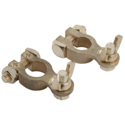 Par de terminales de batería M8 de latón 000604--EURO PIECESBATEAUX.COM