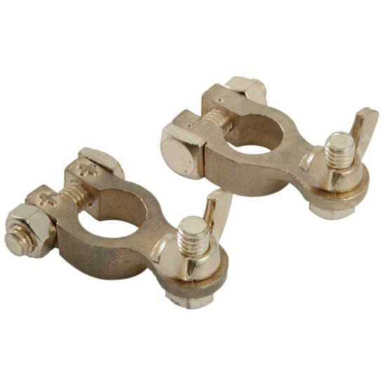 Par de terminales de batería M8 de latón 000604--EURO PIECESBATEAUX.COM