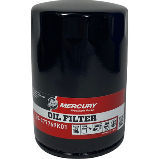 Filtro de aceite MERCURY 200 a 350 CV VERADO L6 877769Q01--877769K01 PIECESBATEAUX.COM