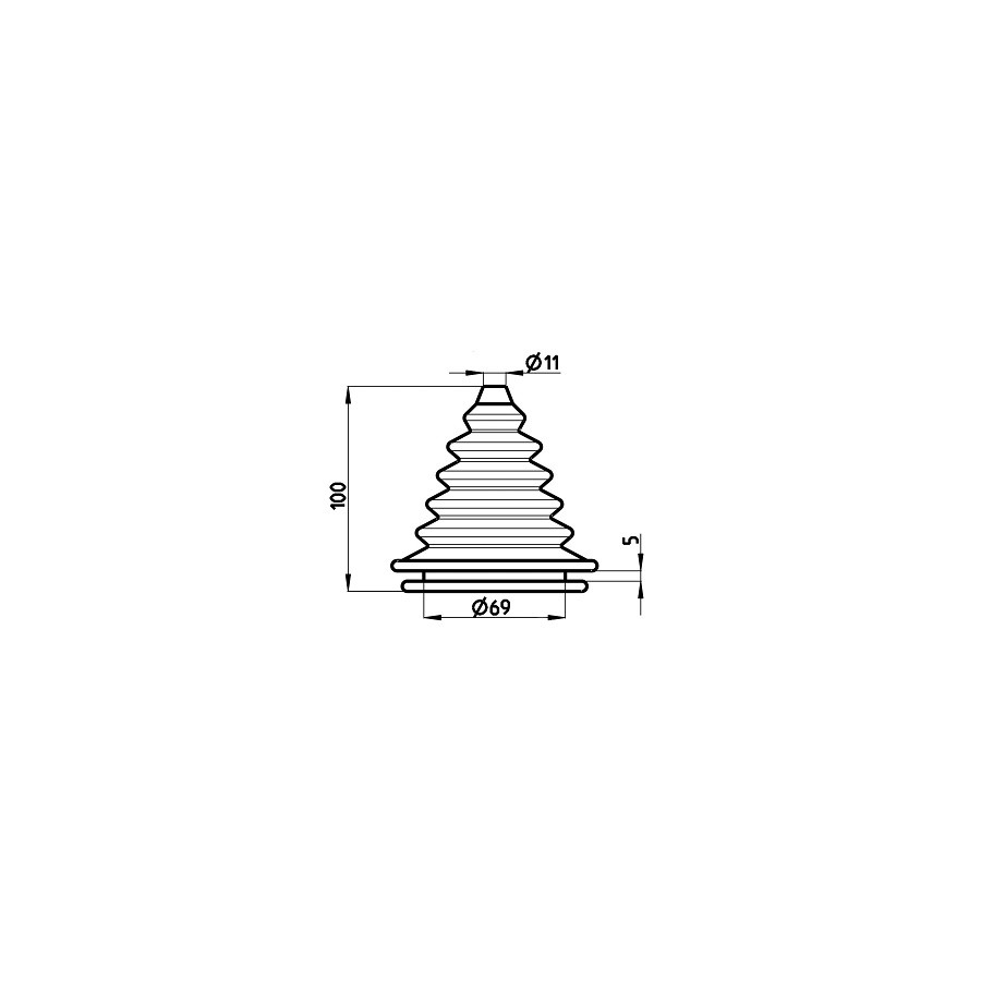 Passaggio a soffietto da incasso diametro 69 mm grigio 13250067 PIECESBATEAUX.COM