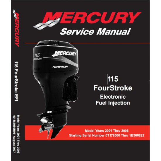Manual de servicio MERCURY 115 EFI (antes de 2006) 881980R03 PIECESBATEAUX.COM