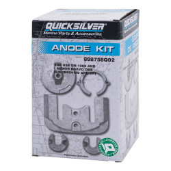 Kit de ánodos de aluminio MERCRUISER para pies BRAVO 1 888758Q02 PIECESBATEAUX.COM