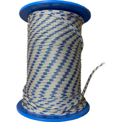 Drisse 8mm MS-321 Poliéster Blanco / Azul (10ML) 1330800130 PIECESBATEAUX.COM