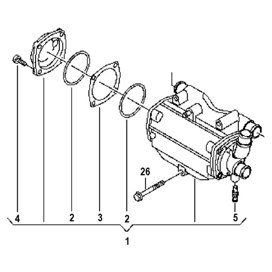 Echangeur MERCRUISER Diesel 4.2L 8M0066778 PIECESBATEAUX.COM