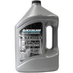 Olio 4 Tempi QUICKSILVER 25W40 Semi Sintesi (4L) 8M0086227--8M0206956 PIECESBATEAUX.COM