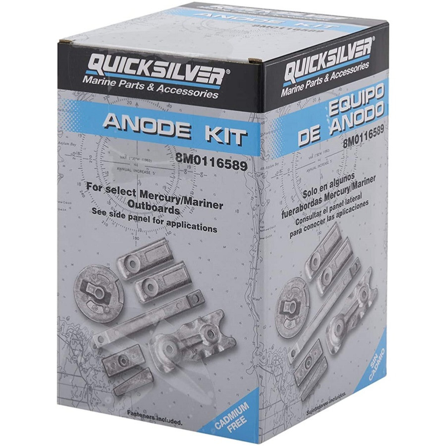 Kit de ánodos de aluminio MERCURY para VERADO 350 8M0116589--8M0116590 PIECESBATEAUX.COM