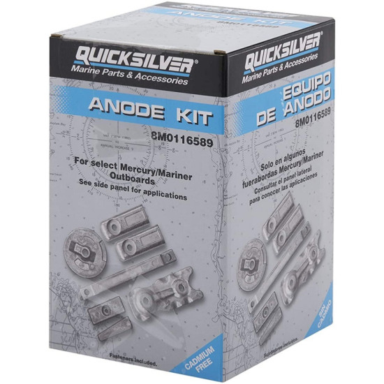 Kit de ánodos de aluminio MERCURY para VERADO 350 8M0116589--8M0116590 PIECESBATEAUX.COM