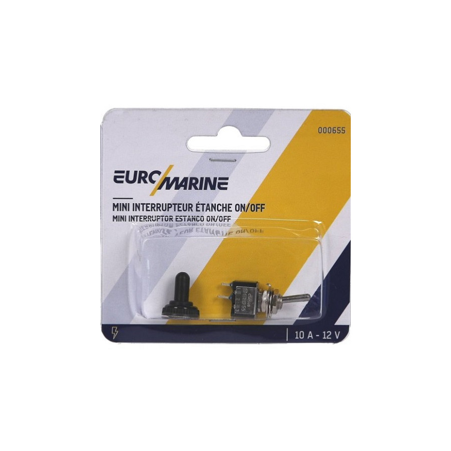 Mini interruttore a leva ON/OFF 10A 12V 000655--EURO PIECESBATEAUX.COM