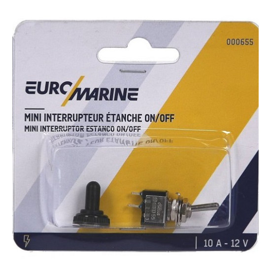 Mini interruptor de palanca ON/OFF 10A 12V 000655--EURO PIECESBATEAUX.COM