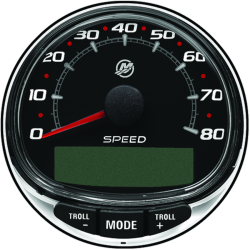 Velocímetro SmartCraft Negro 80 MPH 8M0135631 PIECESBATEAUX.COM