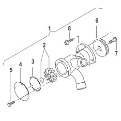Pompa acqua di mare MERCRUISER Diesel 3.0L e 4.2L TDI 8M6002556 PIECESBATEAUX.COM